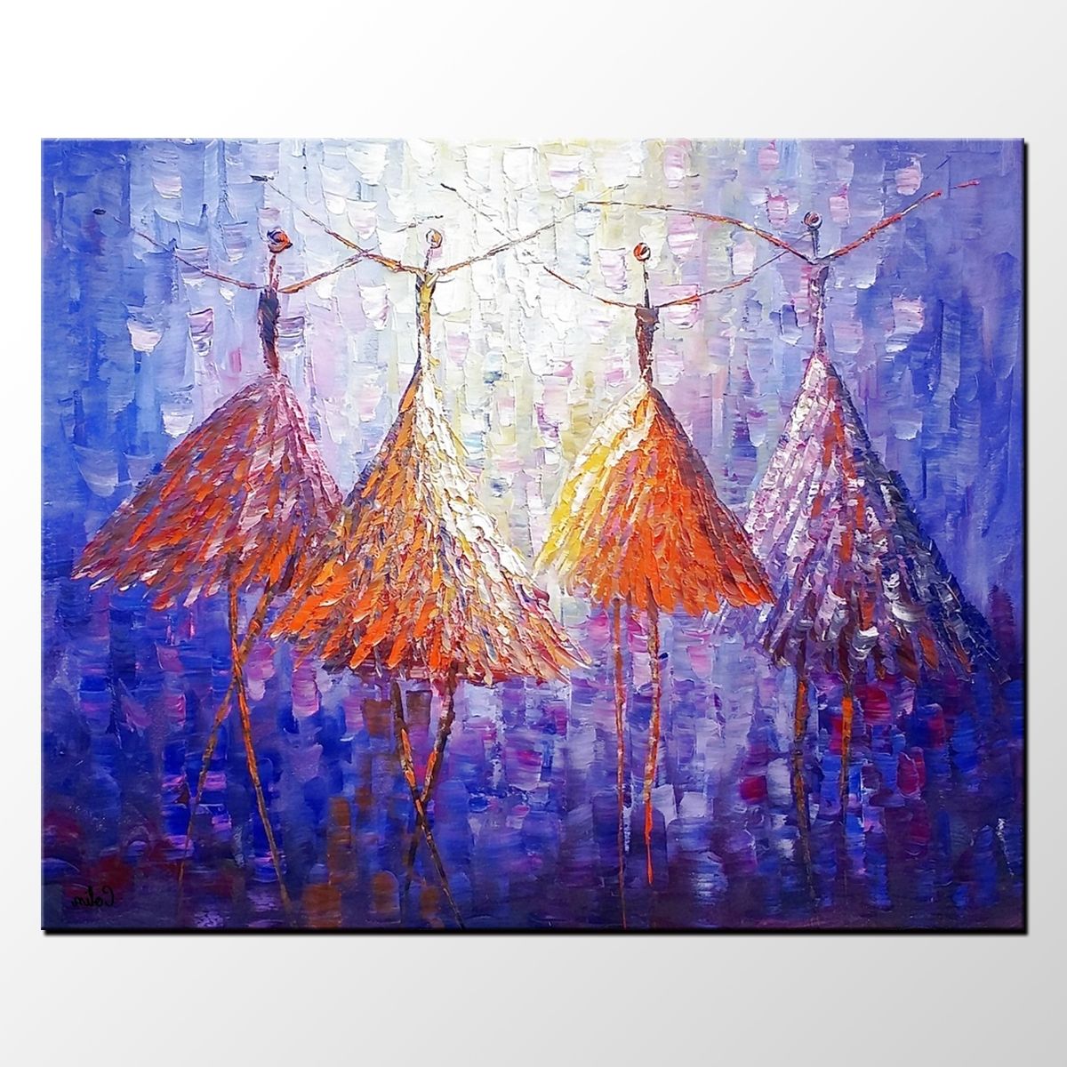 Recent Large Abstract Wall Art Within Abstract Art, Ballet Dancer Painting, Oil Painting, Abstract (View 9 of 15)