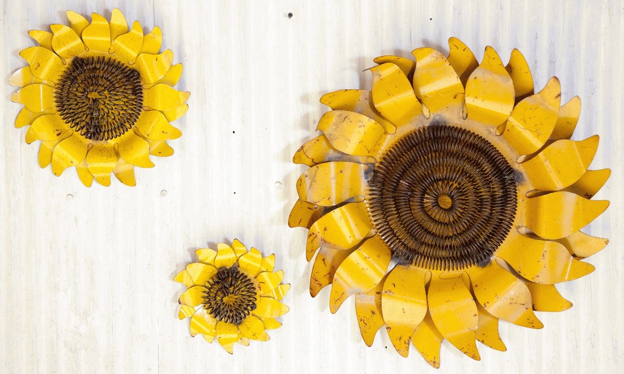 Rustic Tin Sunflower Wall Art In Most Up To Date Metal Sunflower Wall Art (View 1 of 15)