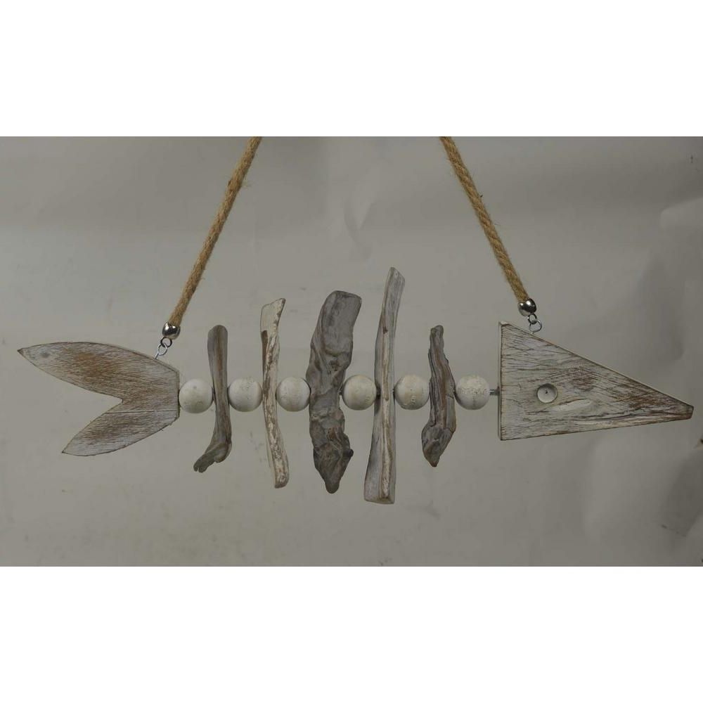 Sculpture Fish Bone Wooden Wall Art Fb65412 – The Home Depot Pertaining To Most Recently Released Fish Bone Wall Art (View 5 of 15)