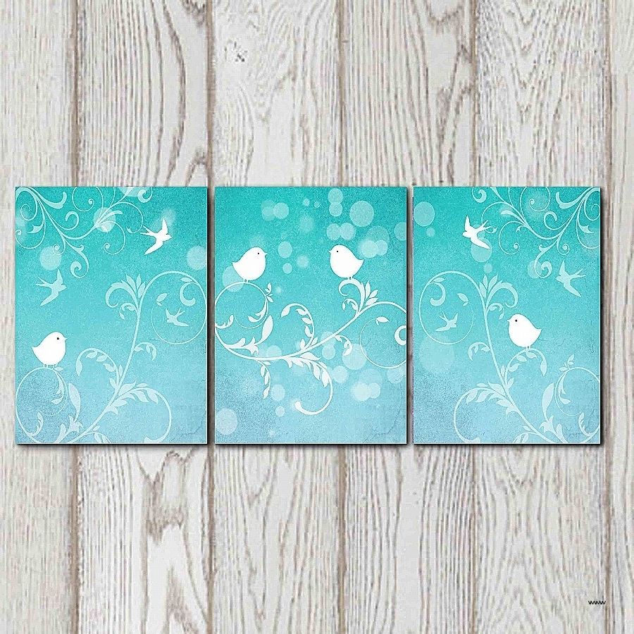 Teal And Gold Wall Art Throughout Most Current Teal And Gold Wall Art Lovely Set Of 3 Bird Art Prints Turquoise (View 9 of 15)