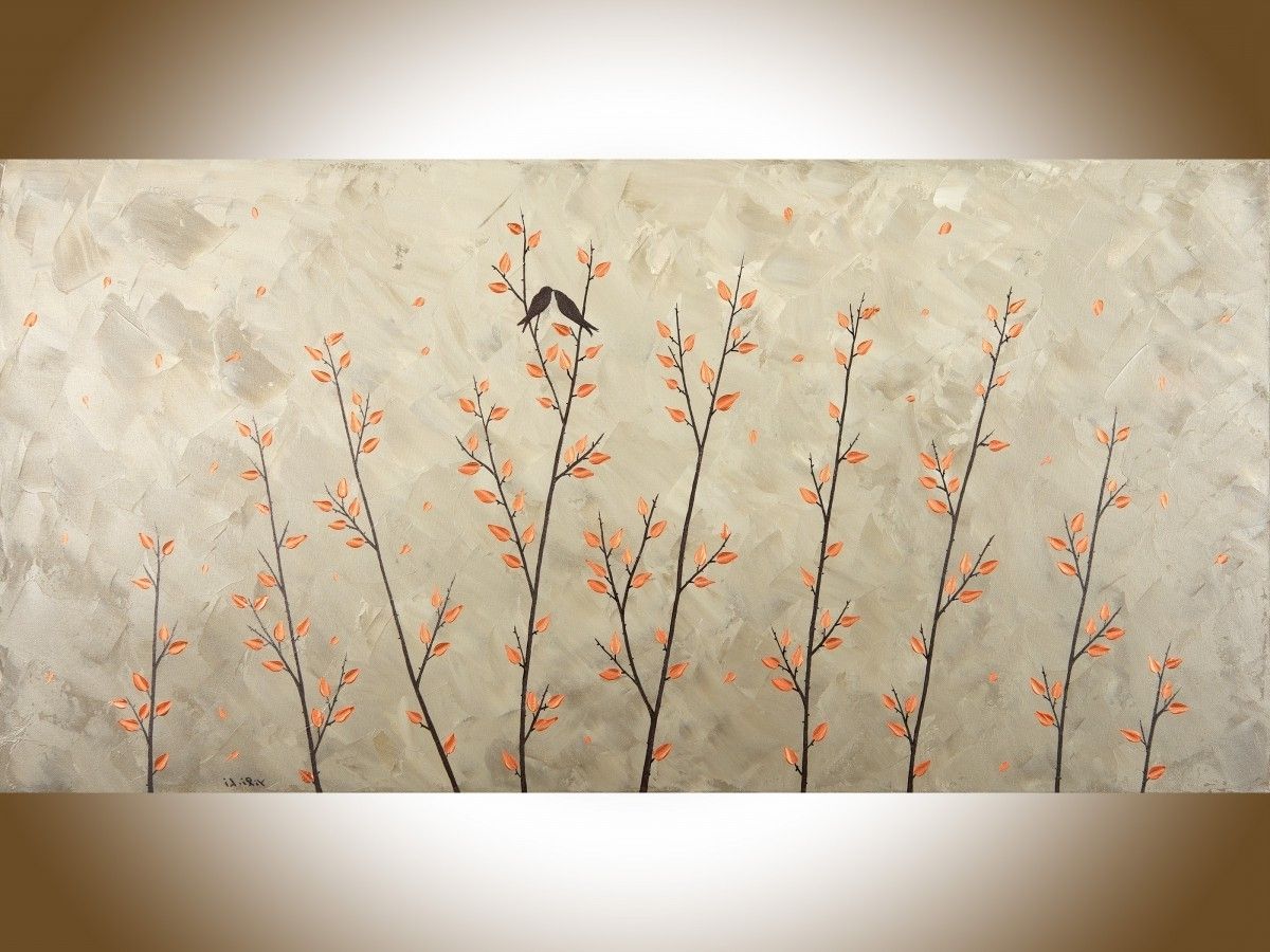The Kissqiqigallery 48" X 24" Original Modern Abstract Throughout Most Popular Abstract Landscape Wall Art (View 3 of 15)