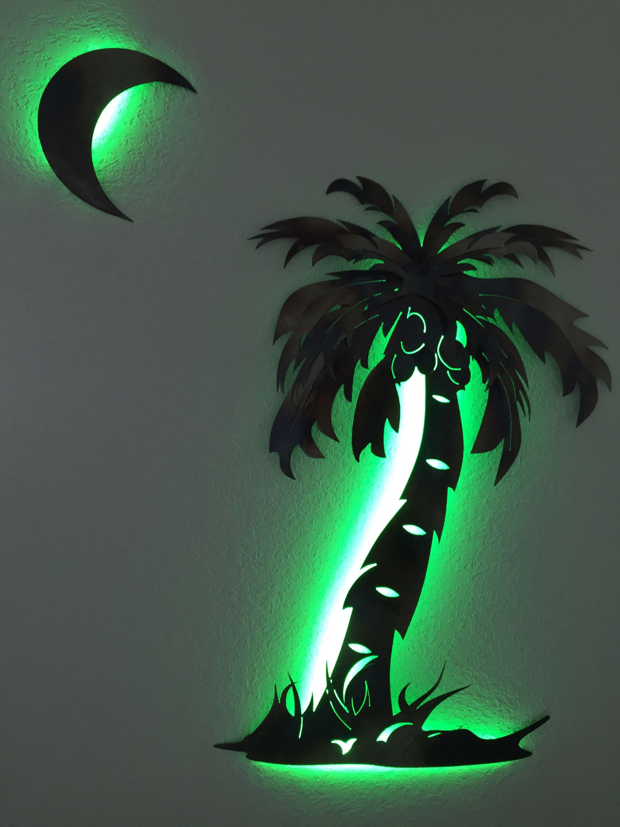 The Led Lights With Regard To Well Known Palm Tree Metal Art (View 13 of 15)