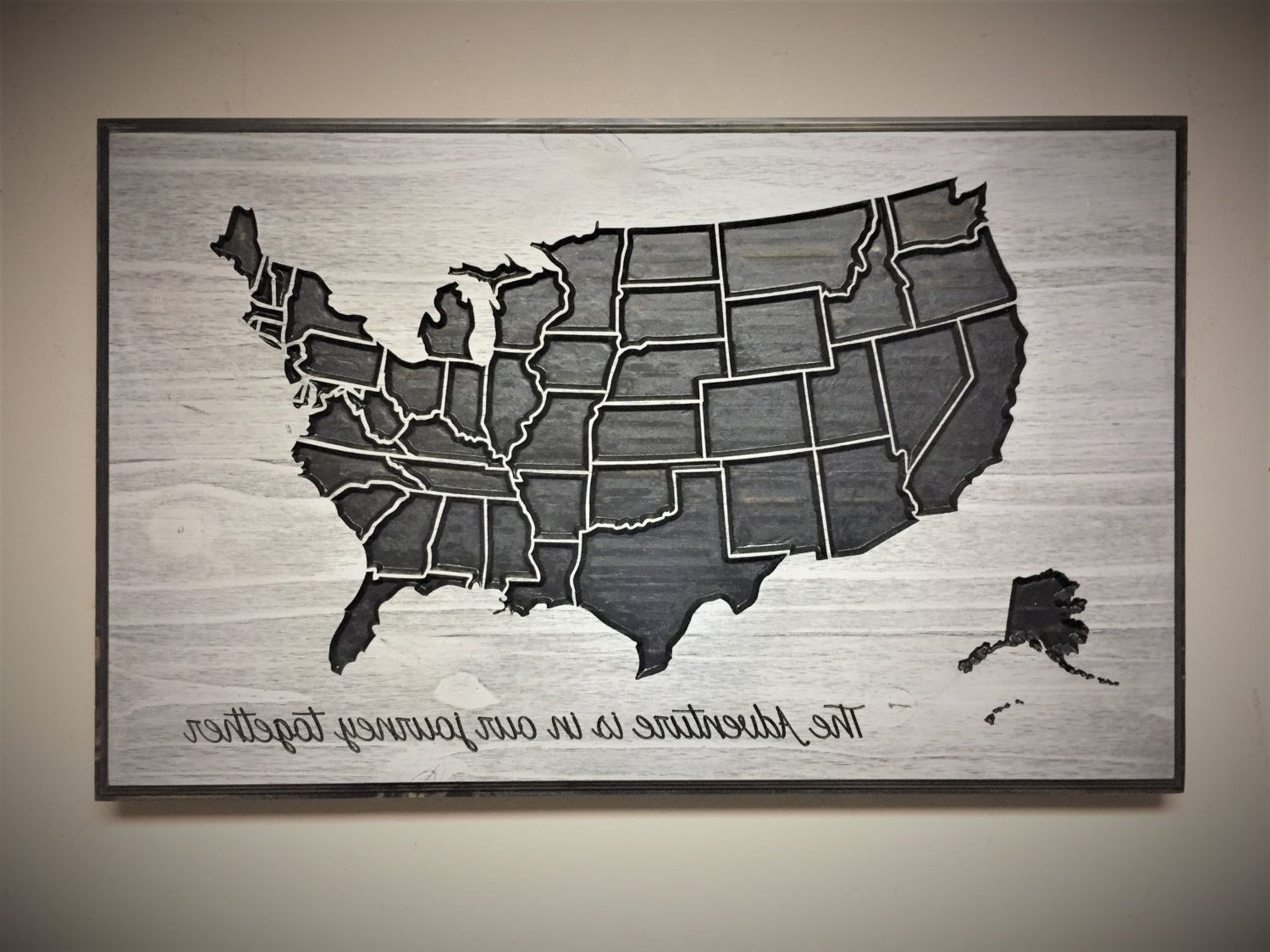Travel Wall Decor, Adventure Map, Wooden Us Map, Wood Wall Art For Most Current United States Map Wall Art (View 7 of 15)