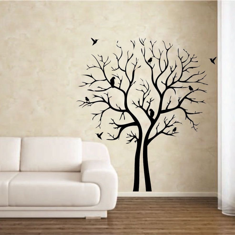 Tree Branch Wall Art With Regard To Fashionable Wall Art Designs: Wall Art Decor Ideas Black Printable Tree Branch (View 10 of 15)