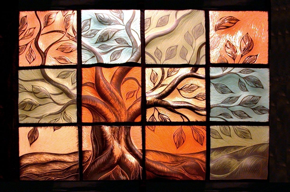 Tree Of Life Ceramic Wall Tiles Natalie Blake Studios Regarding For Latest Ceramic Tile Wall Art (View 8 of 15)