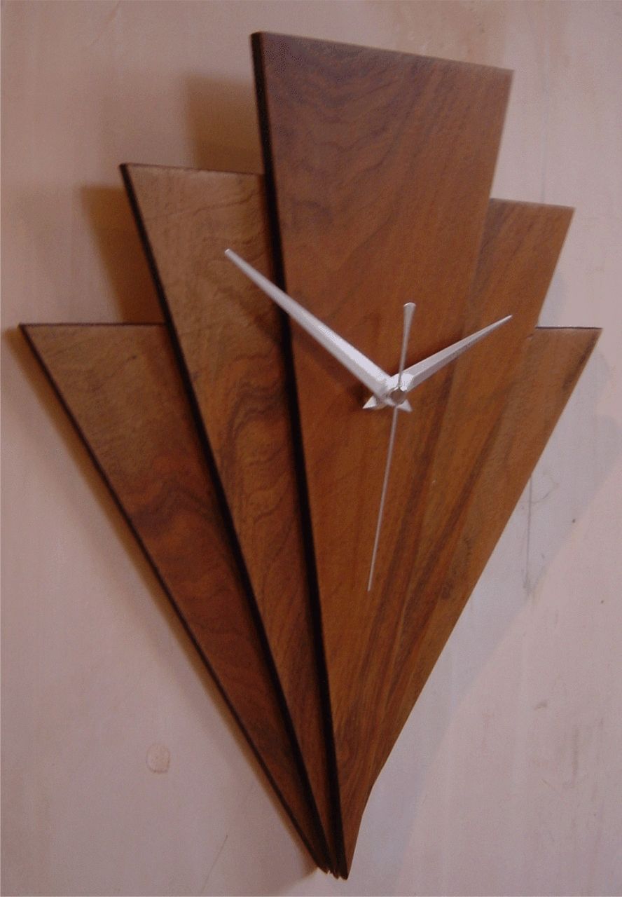 Trendy Art Deco Wall Clocks Inside Wall Art Designs: Art Deco Wall Clock Contemporary Wall Clocks (View 5 of 15)