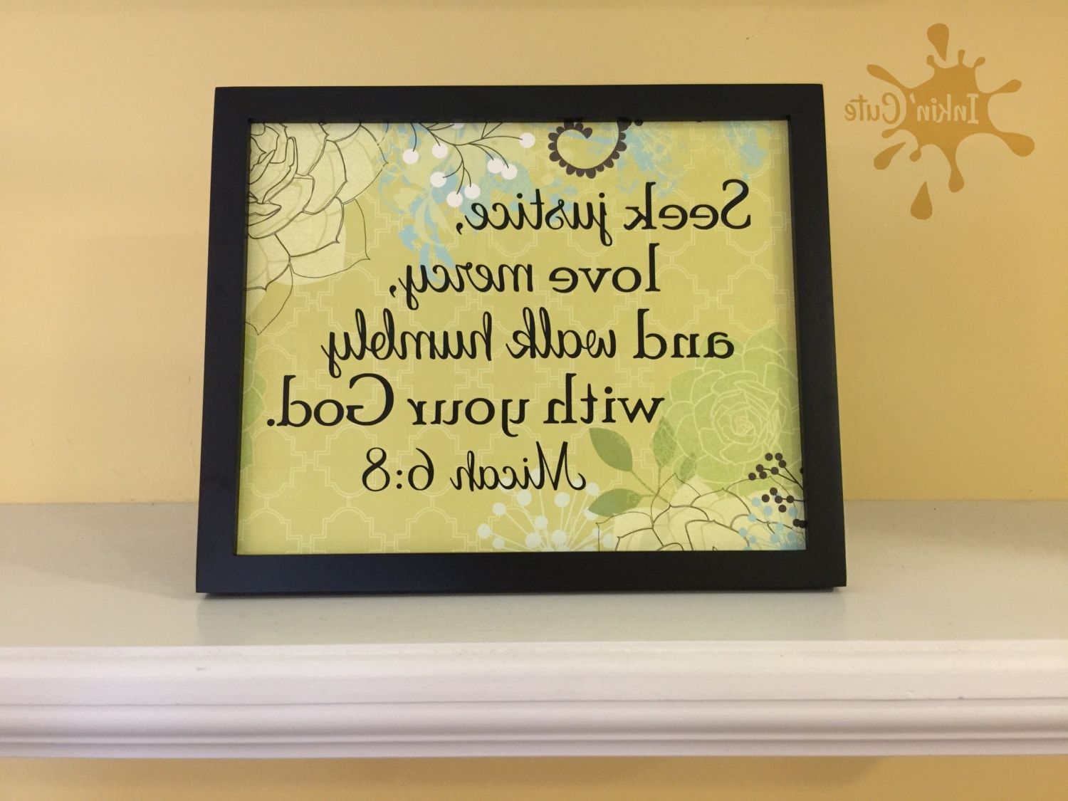 Trendy Bible Verses Framed Art Intended For Seek Justice, Love Mercy, Walk Humbly, Micah 6:8, 8" X 10" Framed (View 12 of 15)