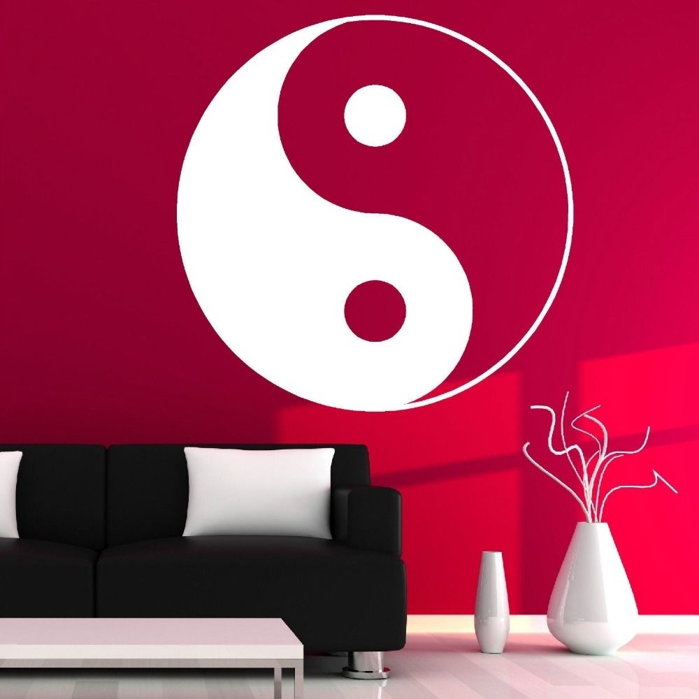 Trendy Chinese Symbol Wall Art In Cutom Color Chinese Kung Fu Tai Chi Yin Yang Symbol Wall Art Room (View 3 of 15)