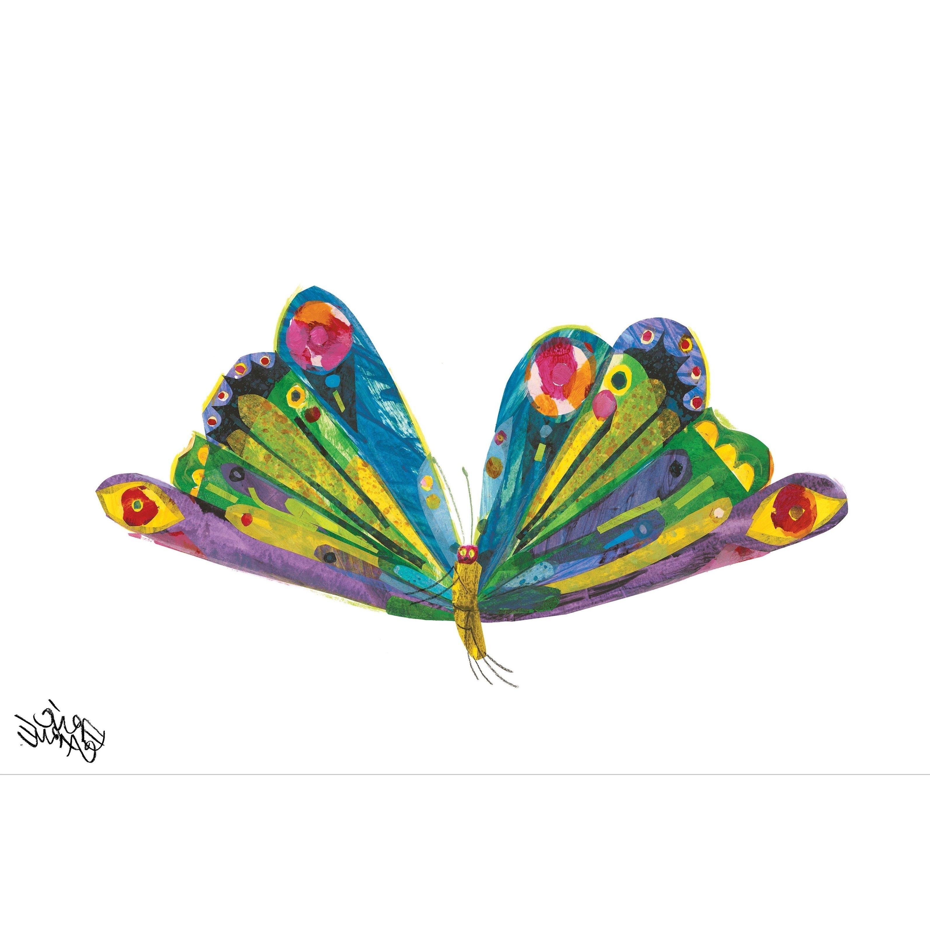 Trendy Eric Carle The Very Hungry Caterpillar Character Art Butterfly 1 Regarding Eric Carle Wall Art (View 11 of 15)