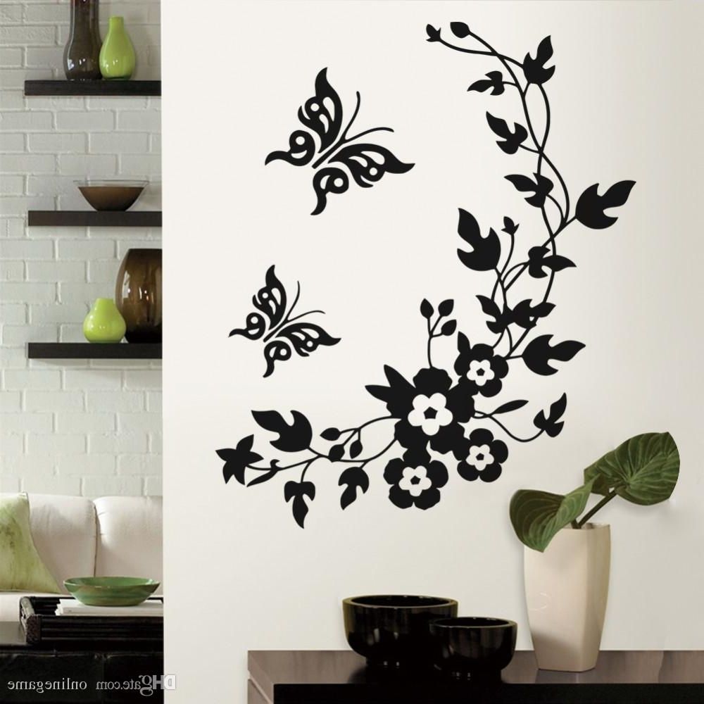 Trendy Removable Vinyl 3d Wall Sticker Mural Decal Art Flowers And Vine Regarding 3d Removable Butterfly Wall Art Stickers (View 1 of 15)