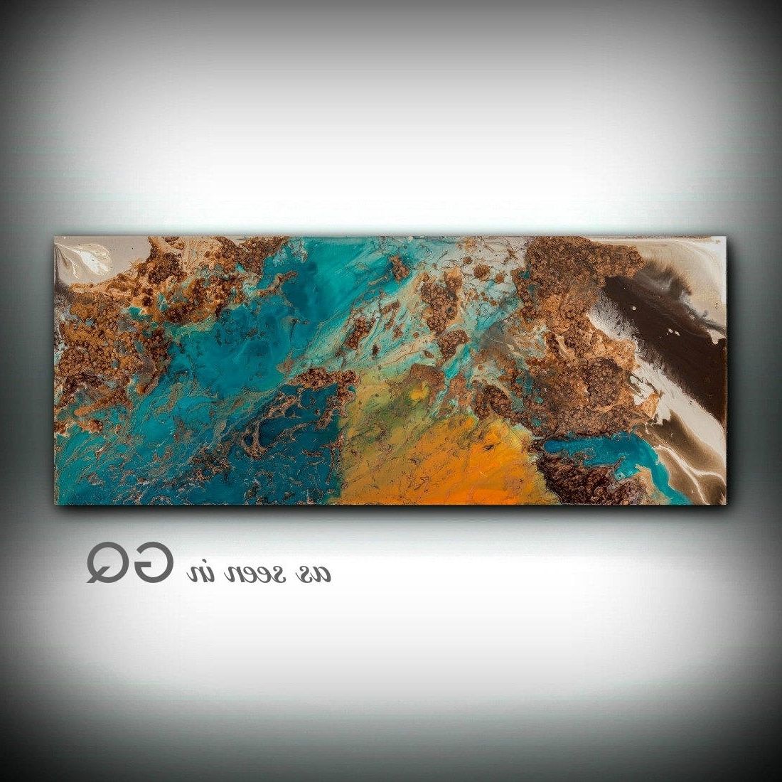 Trendy Sale Blue And Copper Art, Wall Art Prints Fine Art Prints Abstract For Abstract Copper Wall Art (View 1 of 15)