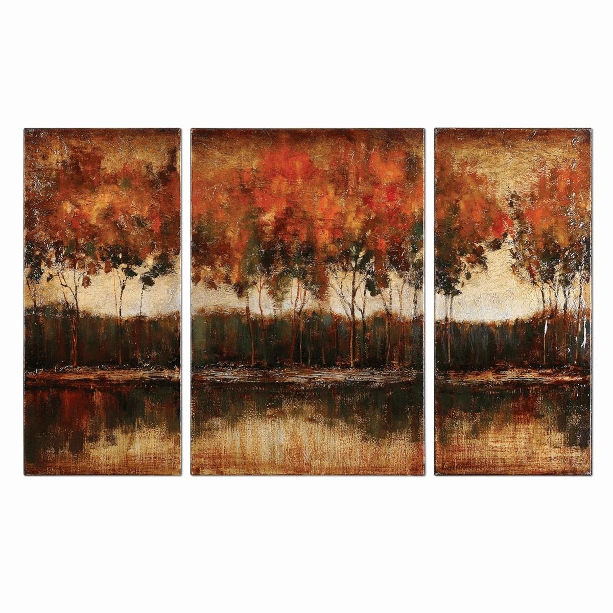 Trilakes Canvas Wall Art – Set Of 3 With Newest 3 Set Canvas Wall Art (View 1 of 15)