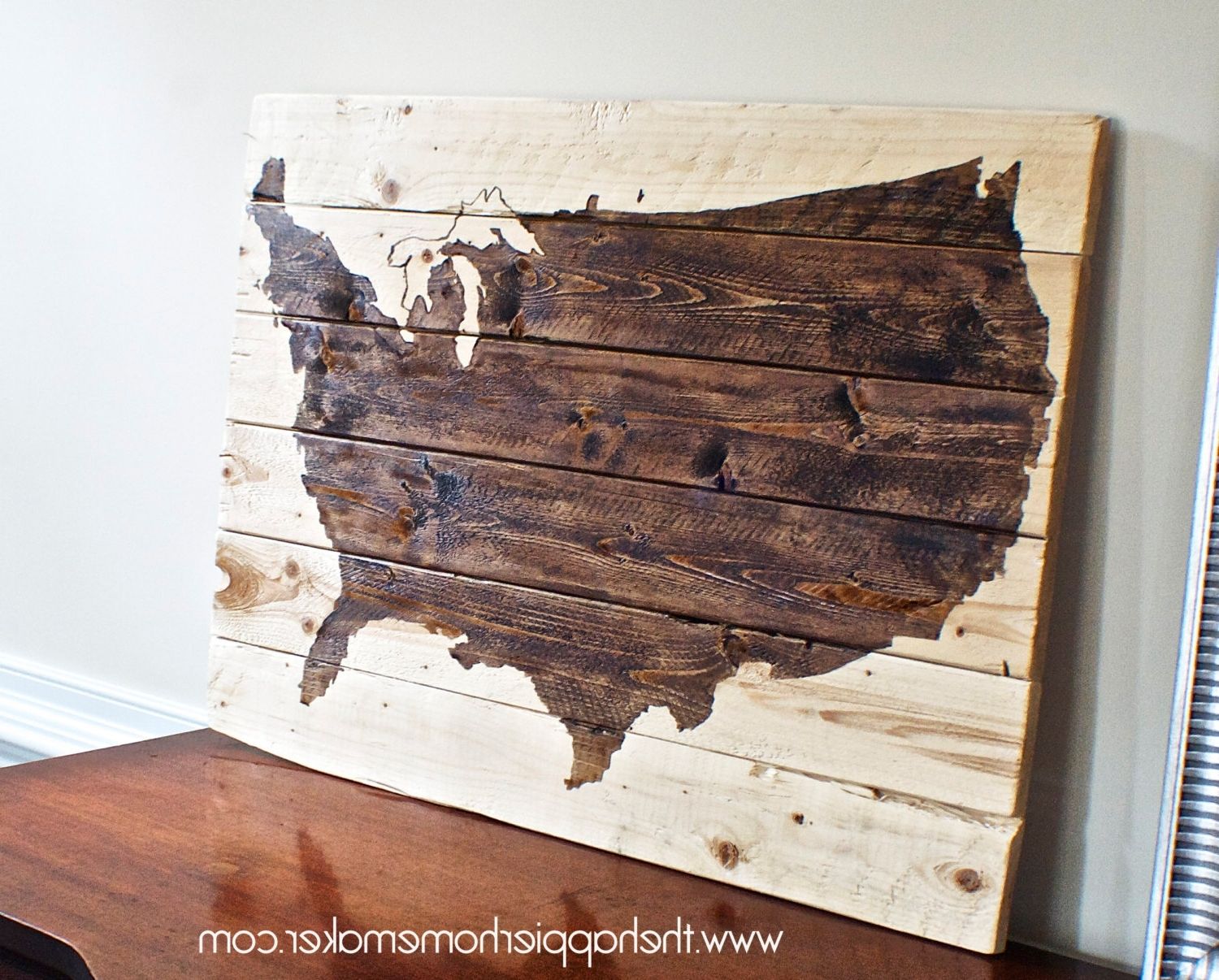 United States Map Wall Art Regarding Well Known Us Map Canvas Wall Art Cool United States Canvas Wall Art Rustic (View 4 of 15)