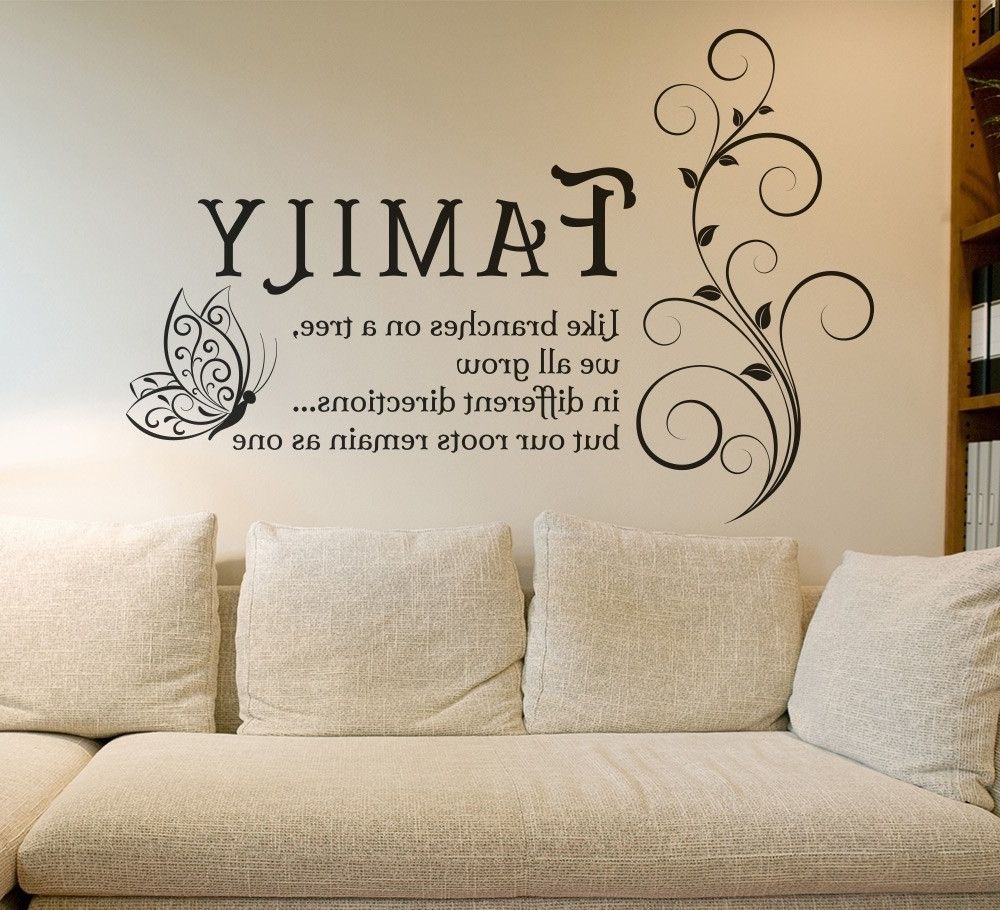 Wall Art Decor For Family Room For Widely Used Family Tree Branches Wall Art Sticker Decals (View 8 of 15)