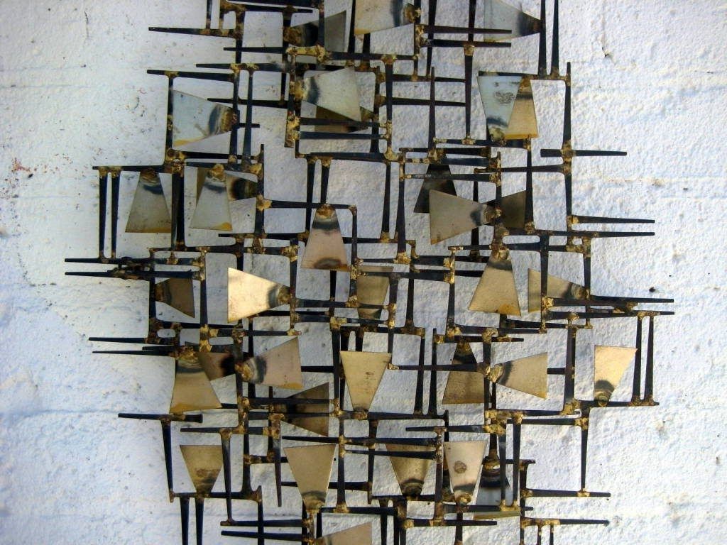 Wall Art Designs: Wall Metal Art A Vintage 1960s Hand Wrought With Regard To Most Recently Released Abstract Geometric Metal Wall Art (View 1 of 15)