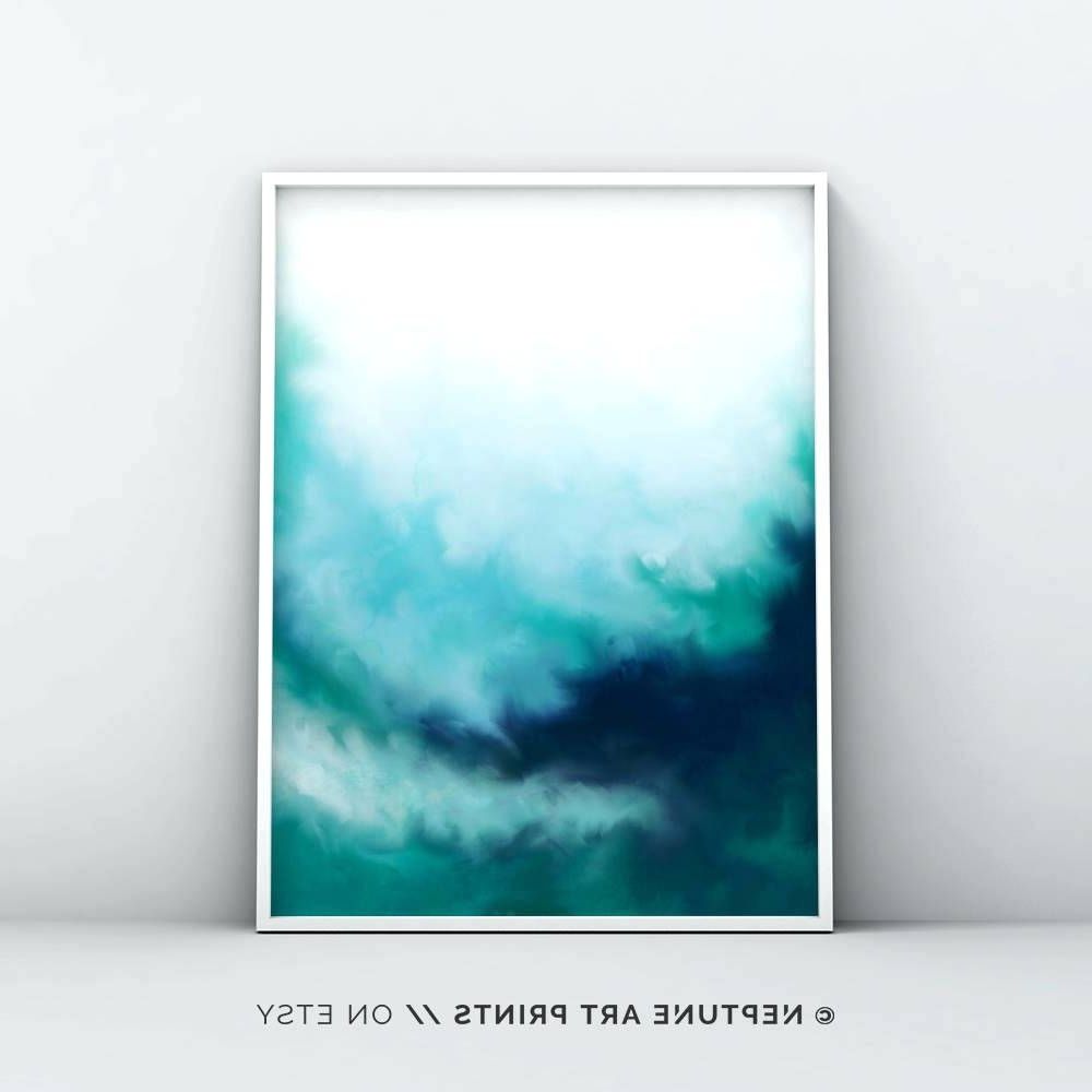 Wall Art Teal Colour Regarding Latest Wall Arts ~ Zoom Teal And Beige Canvas Wall Art Teal And Grey (View 10 of 15)