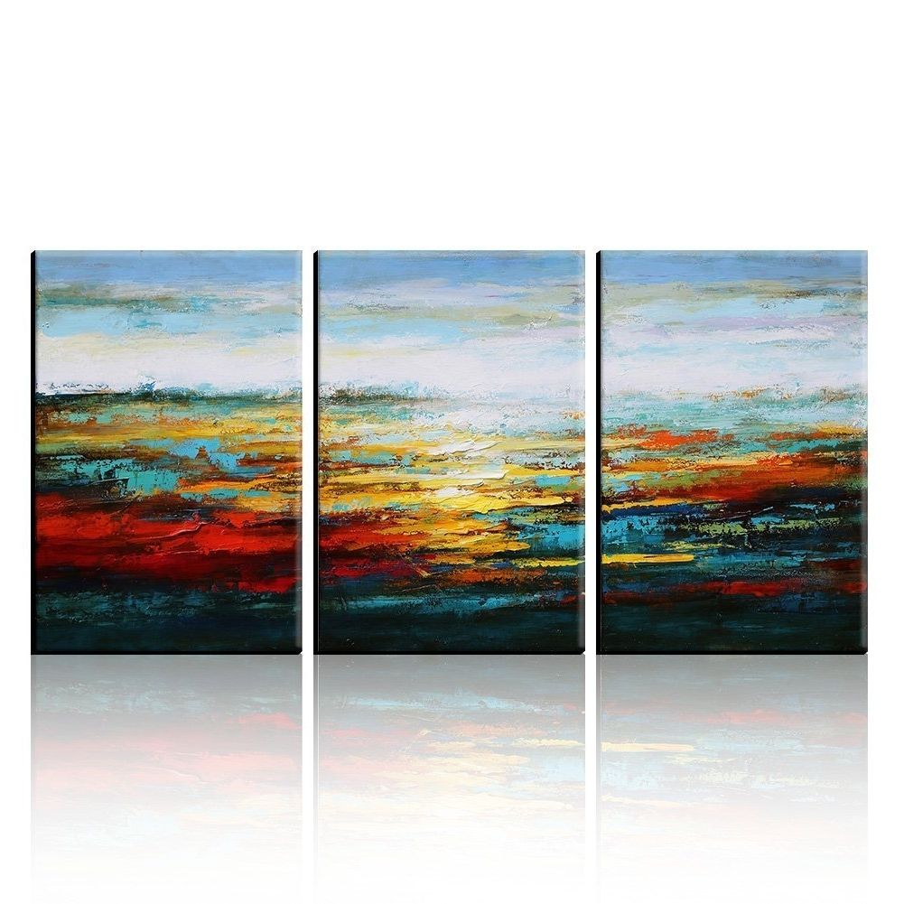 Well Known Abstract Oil Painting Wall Art Pertaining To Amazon: Asmork Canvas Oil Paintings – Abstract Wall Art (View 4 of 15)