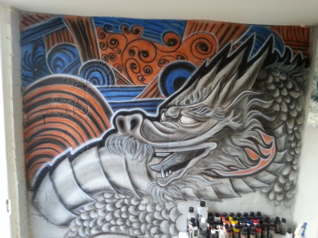 Well Known Airbrush Wall Art With Dragon Airbrush Wall Artox4dboy87 On Deviantart (View 1 of 15)