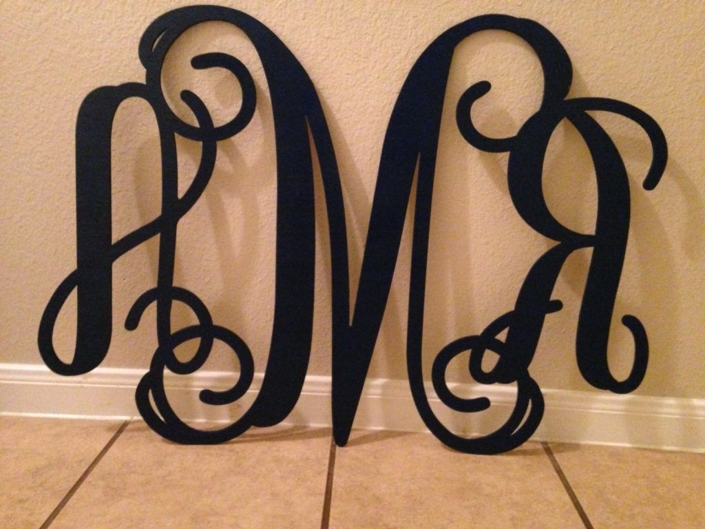 Well Known Awesome Idea Metal Monogram Wall Art Plus Designs Letter Family Inside Monogram Metal Wall Art (View 7 of 15)