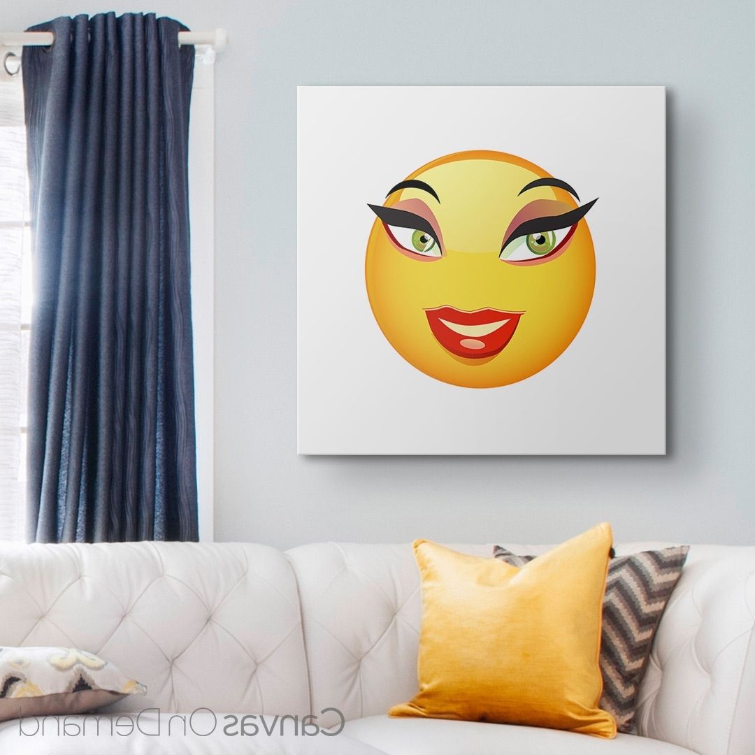 Well Known Spice Up Your Walls With A "flirty Emoji" Canvas Print (View 10 of 15)