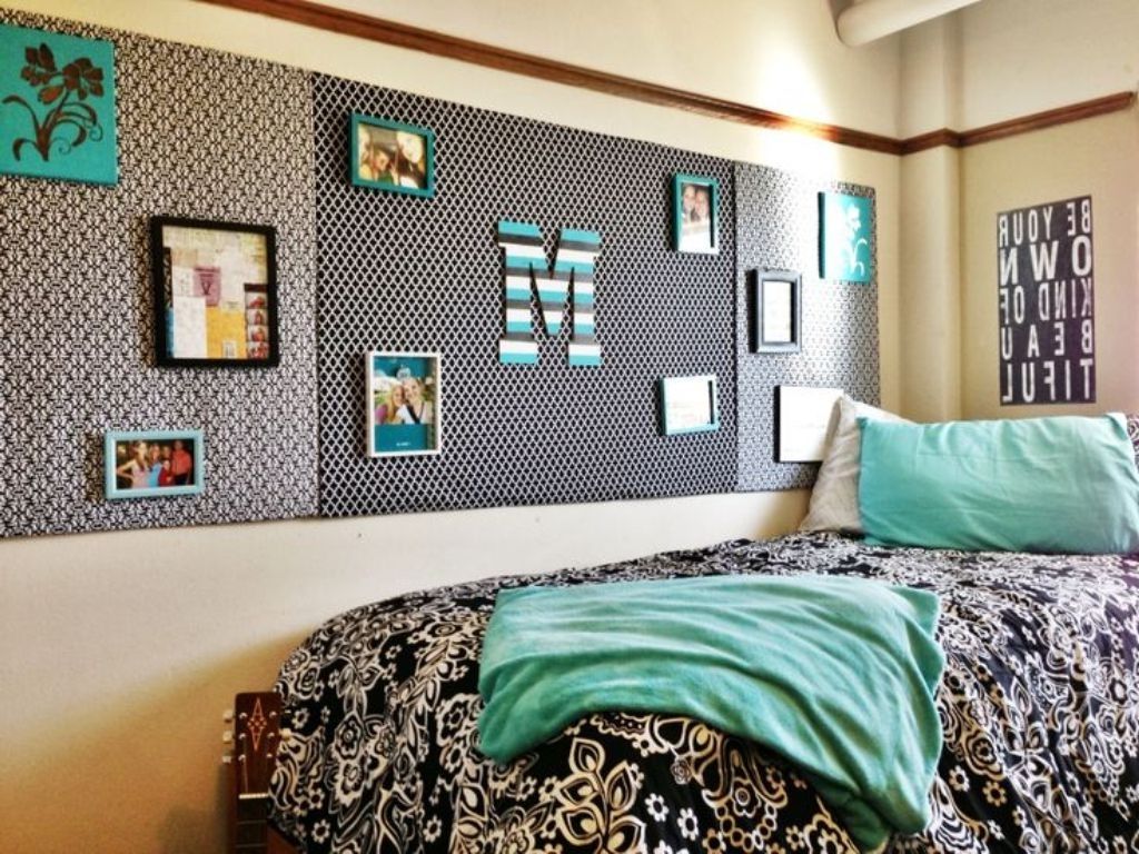 Well Known Unique Wall Decor Ideas With Tan Wall Color For Stylish Dorm Room Within Wall Art For College Dorms (View 5 of 15)