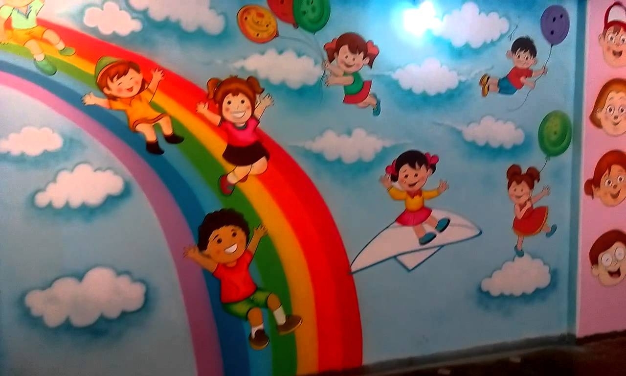 Fantastic Preschool Wall Painting Images Decoration Ideas Art Birthday