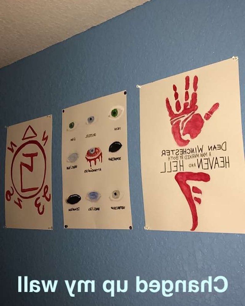 Well Liked Instagram Shit — This Is My Wall Of My Own Fan Art ✨ Lennox Intended For Supernatural Wall Art (View 1 of 15)
