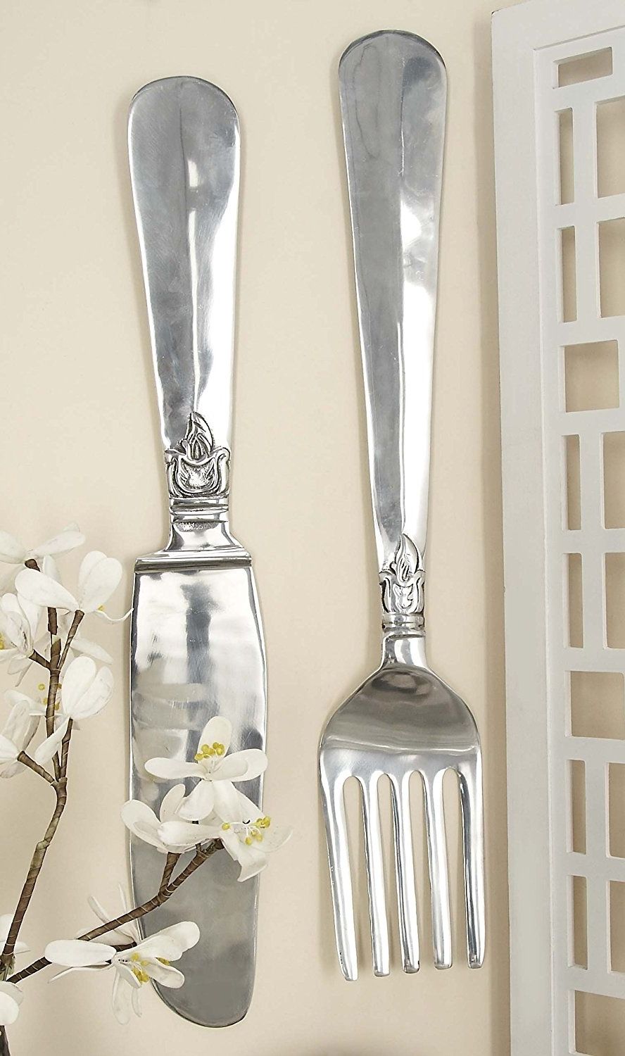 Well Liked Large Utensil Wall Art Within Amazon: Deco 79 Set Of 3 Utensil Wall Décor: Home & Kitchen (View 7 of 15)