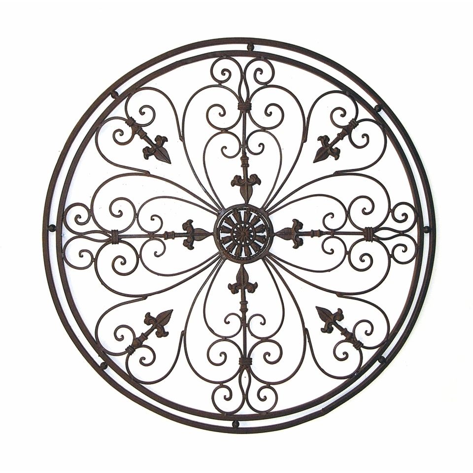 Widely Used Outdoor Wrought Iron Wall Art With Wall Art Design Ideas: Tuscan Wrought Round Metal Wall Art Iron (View 6 of 15)