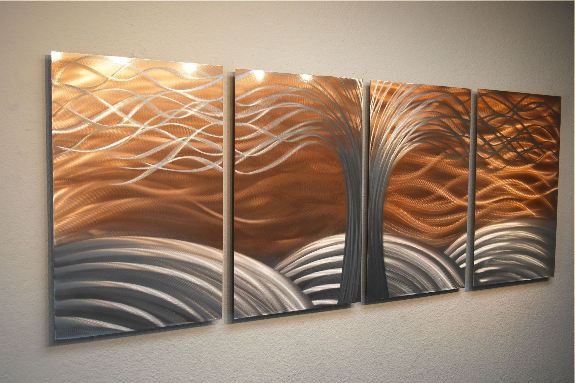 Widely Used Tree Of Life Bright Copper – Metal Wall Art Abstract Sculpture Regarding Bright Abstract Wall Art (View 12 of 15)