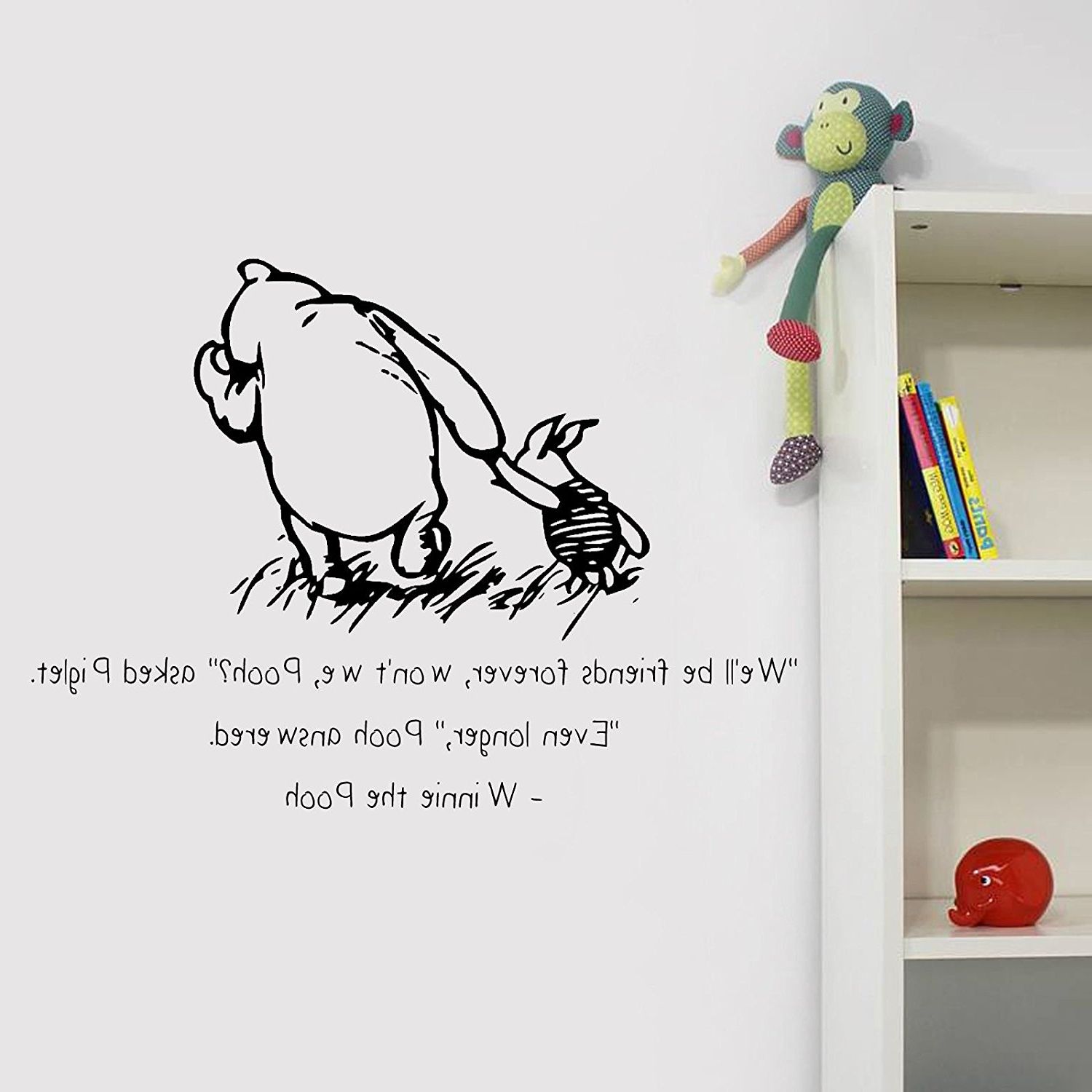 Winnie The Pooh We'll Be Friends Forever Quote Girls Room Boys Intended For Newest Winnie The Pooh Vinyl Wall Art (View 13 of 15)