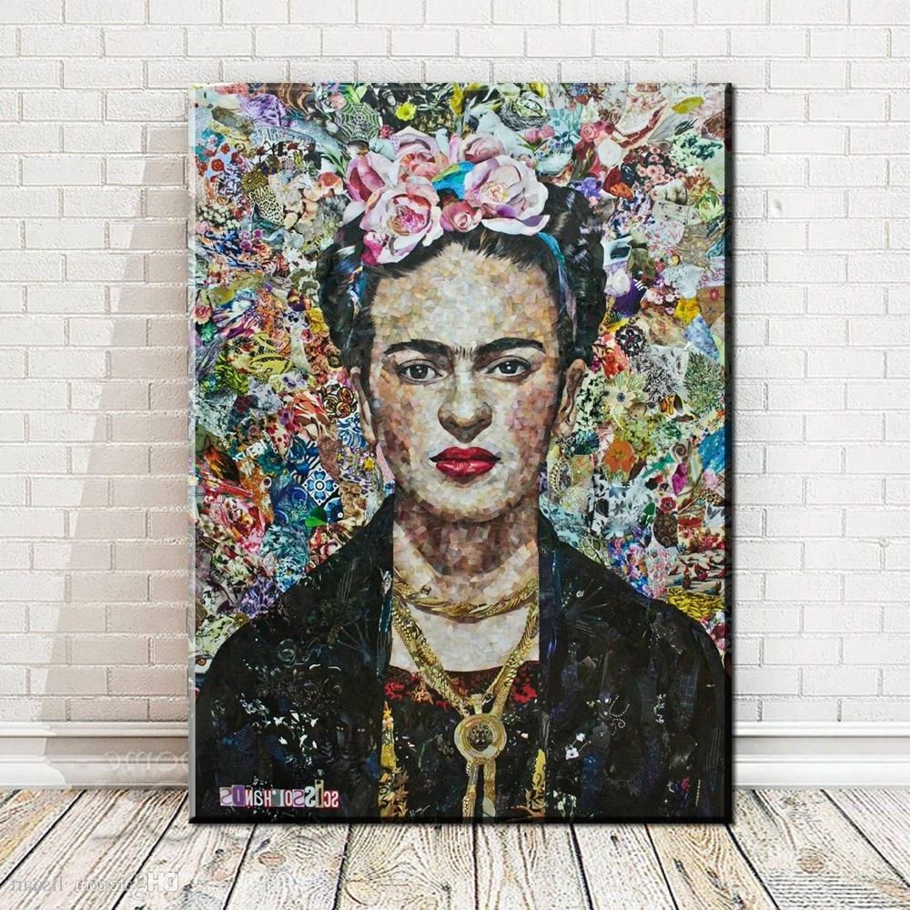 2018 Zz145 Frida Kahlo Self Portrait Canvas Art Print Poster, Wall Regarding Popular Portrait Canvas Wall Art (View 8 of 15)