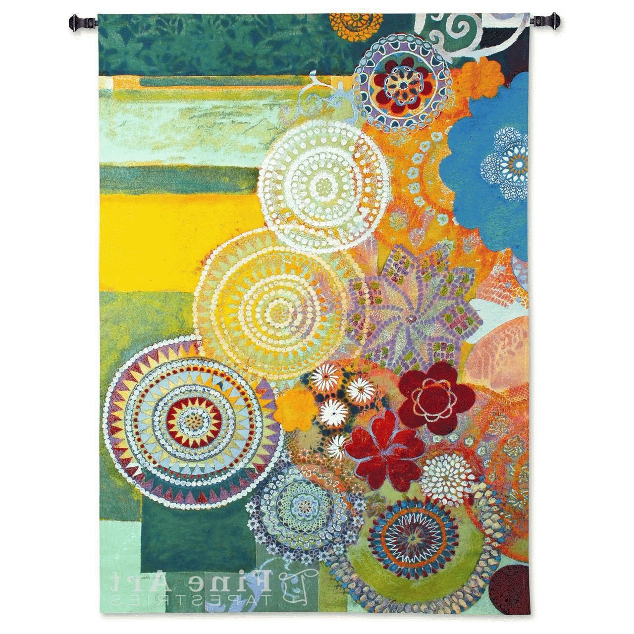 Abstract Textile Wall Art For Popular Lace Curve Tapestry Wall Hanging – Contemporary Abstract Design (View 15 of 15)
