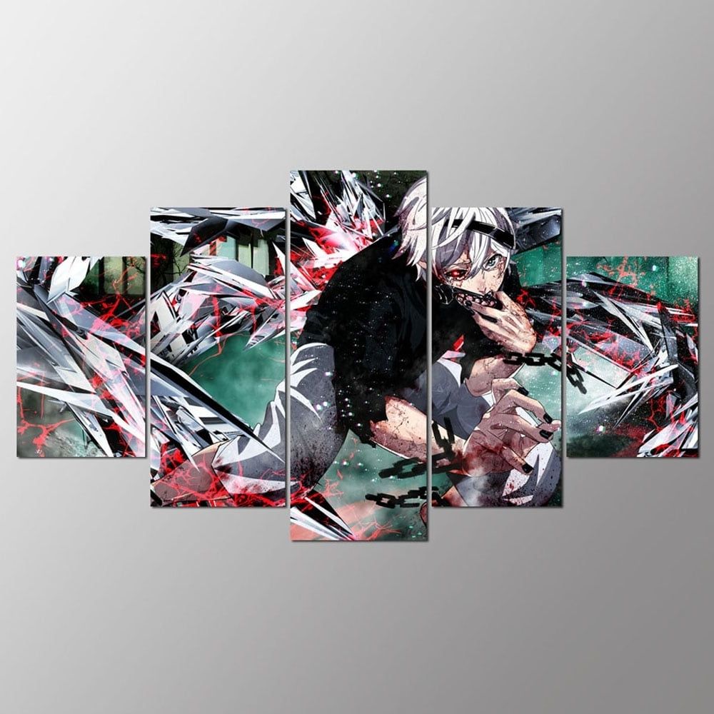 Anime Canvas Wall Art Inside Latest Ysdafen 5 Panels Wall Art Anime 5 Pieces Canvas Paintings (View 15 of 15)