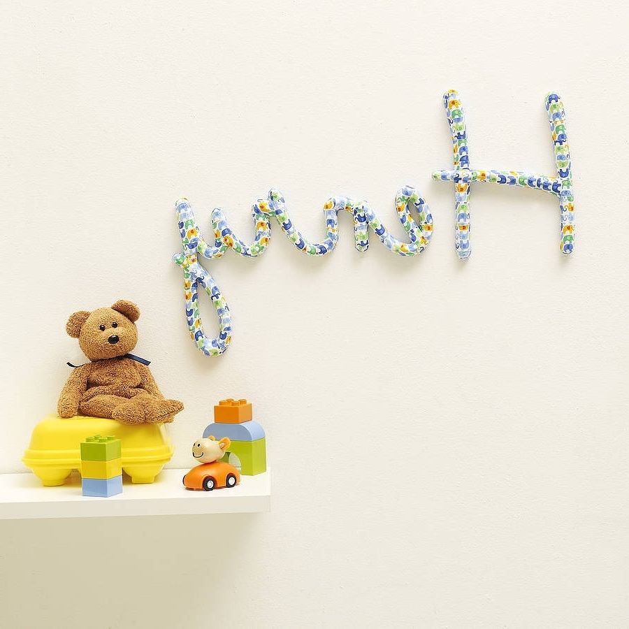 Baby Names Canvas Wall Art For Famous Wall Art Designs: Name Wall Art Personalised Nursery Name Wall Art (View 2 of 15)