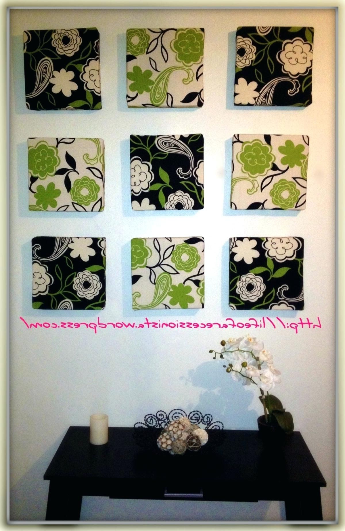Black And White Fabric Wall Art Inside Most Current Decoration: Framed Fabric Wall Art Frame How Has Grown Over The (View 7 of 15)