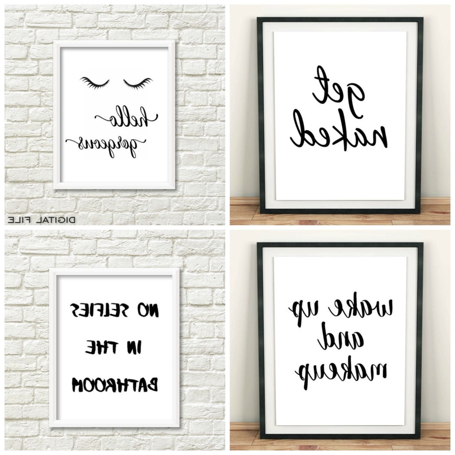 Canvas Wall Art Funny Quotes Inside Most Up To Date Funny Bathroom Wall Decor Beautiful Girly Bathroom Decor Bathroom (View 8 of 15)