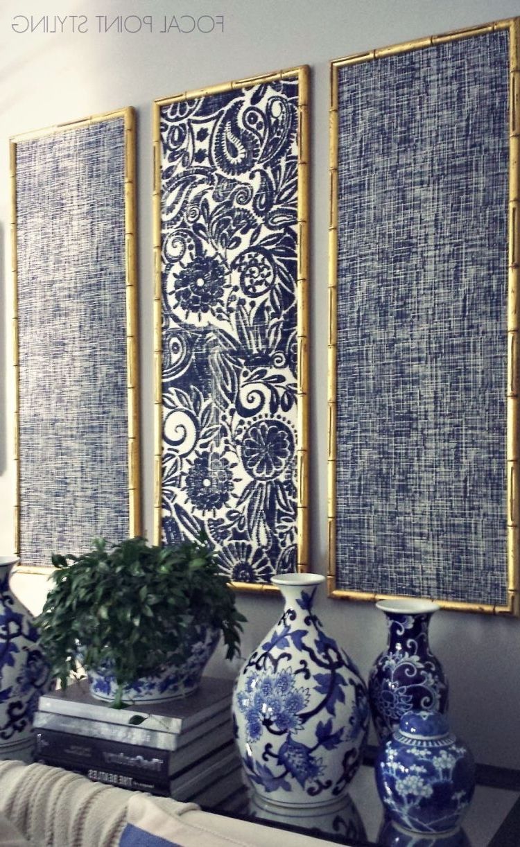 Current Blue Fabric Wall Art In Pinnatasha Khohlova On Гжель (View 1 of 15)
