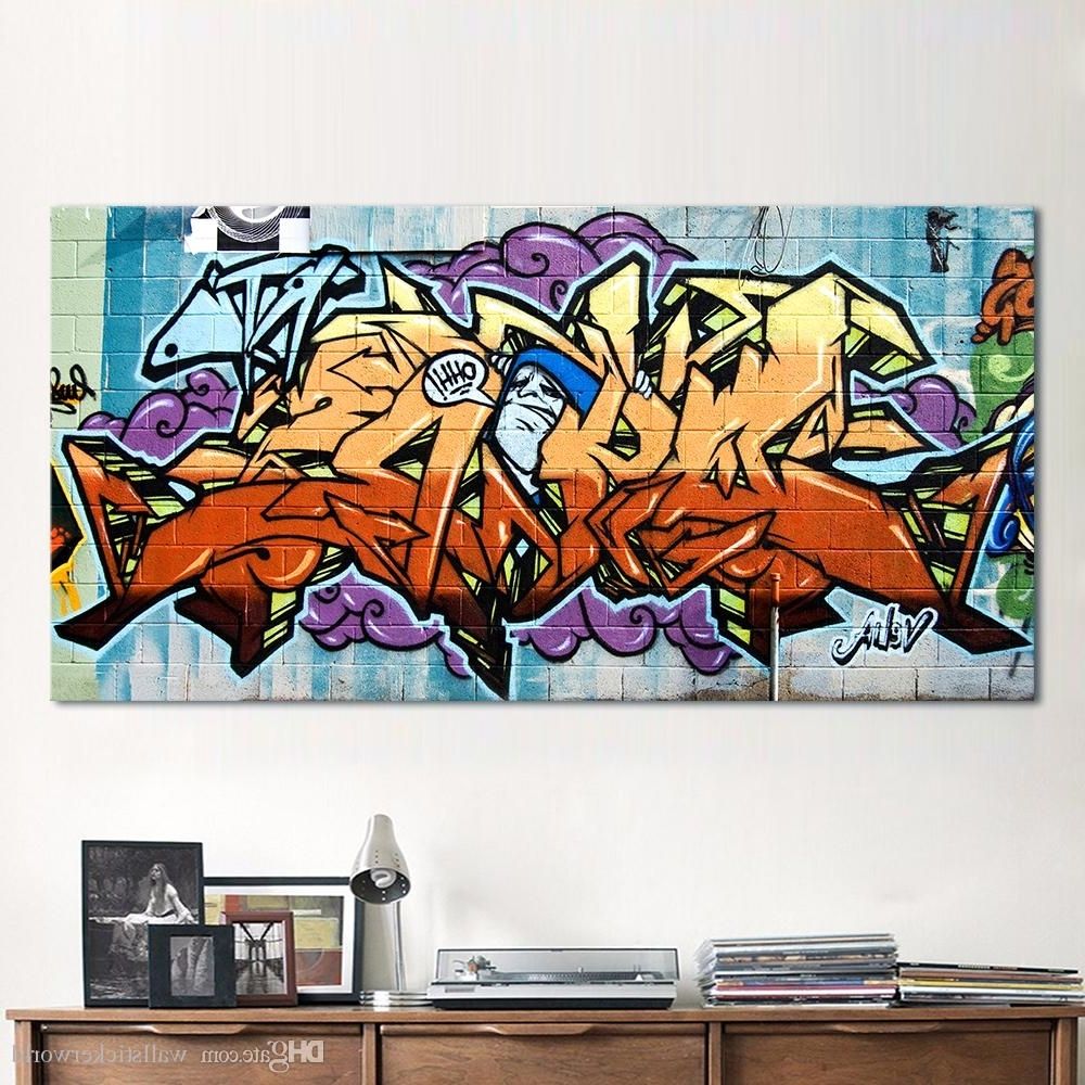 Current Wildstyle Graffiti Painting Street Canvas Art Wall Pictures For Throughout Graffiti Canvas Wall Art (View 15 of 15)