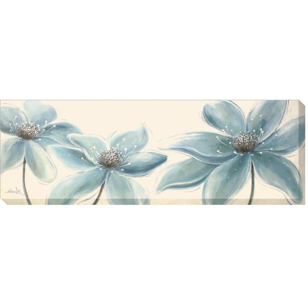 Duck Egg Blue Canvas Wall Art Within Well Known Artko Flower Panel Duck Egg Blue – Canvas Wrap (View 1 of 15)