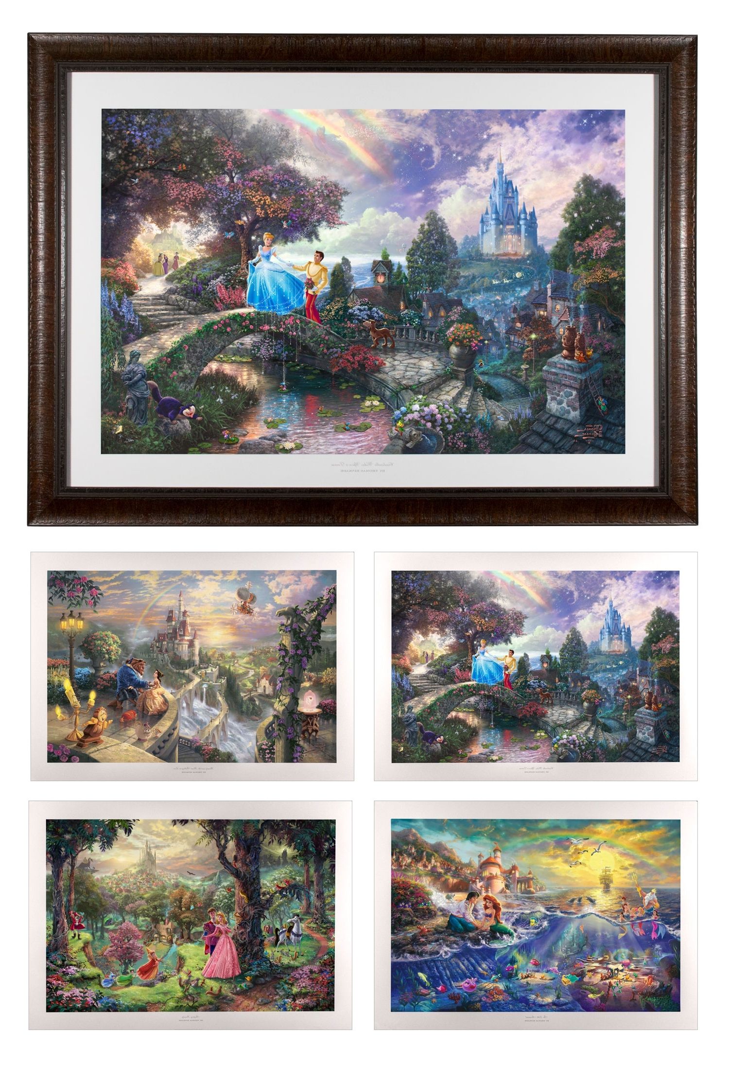 Ez Frame With Four Disney Images – 26″ X 35″ Framed Prints (rustic With Trendy Disney Framed Art Prints (View 6 of 15)
