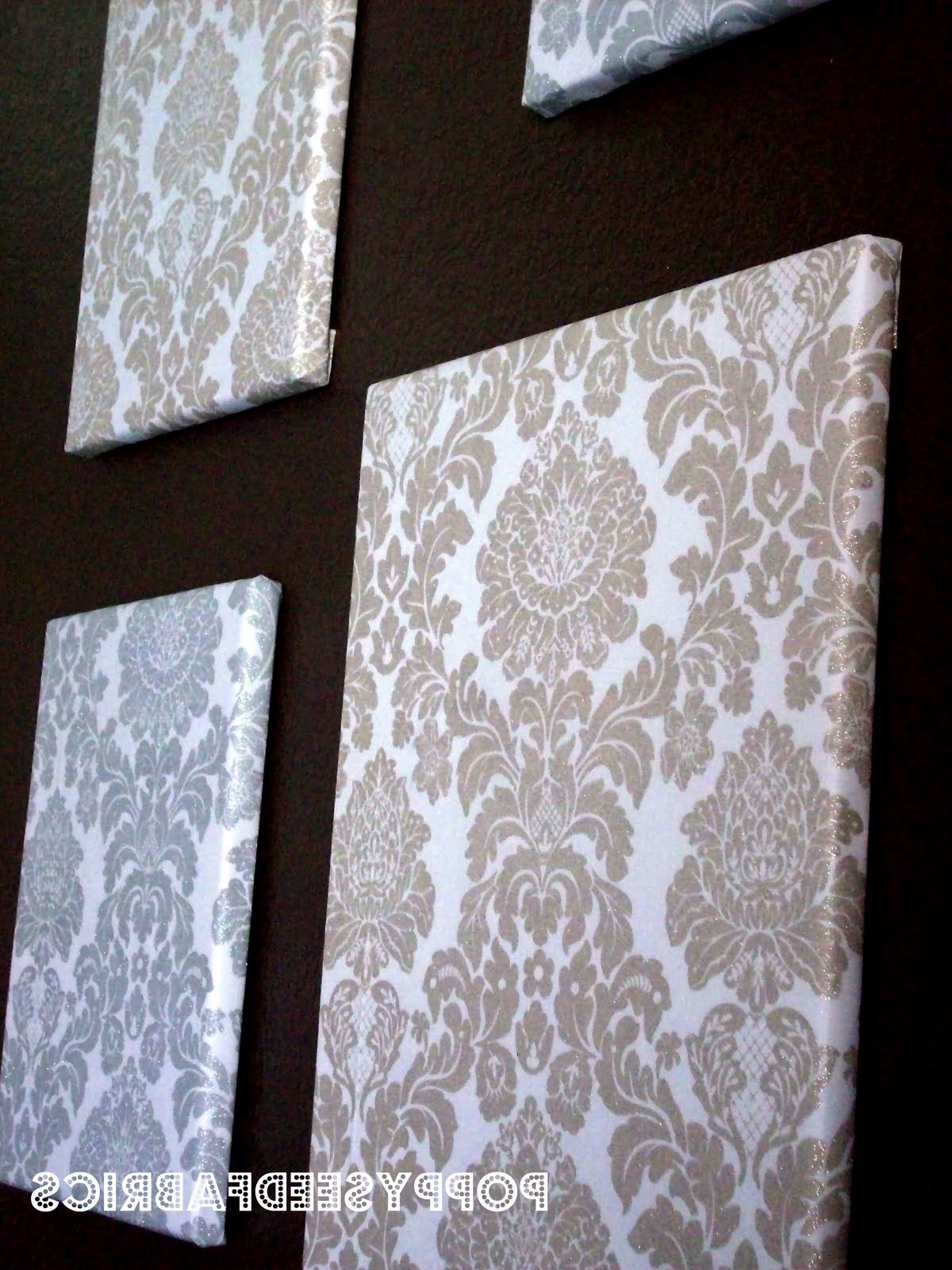 Fabric Wrapped Canvas Wall Art With Newest Poppyseed Fabrics: Fabric Wall Art Tutorial (View 9 of 15)
