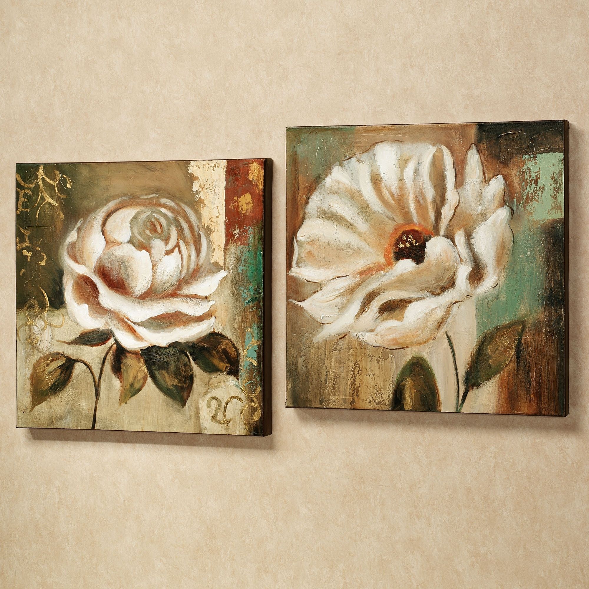 Famous Wall Art Designs: Floral Canvas Wall Art Garden Canvas Floral Wall With Canvas Wall Art Of Flowers (View 8 of 15)