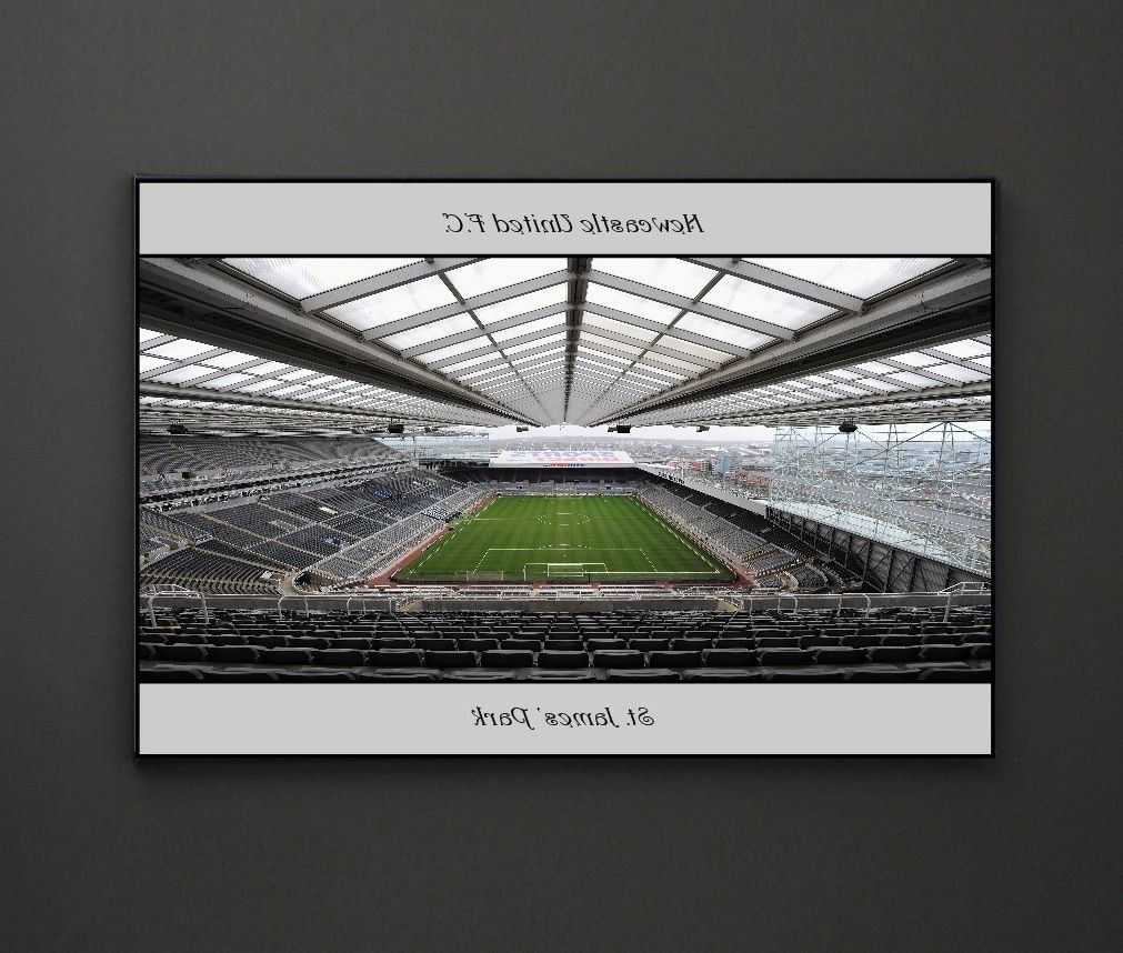 Fashionable Newcastle United Fc St James Park A4 Framed/box Canvas A4 A3 A2 A1 In Newcastle Canvas Wall Art (View 12 of 15)