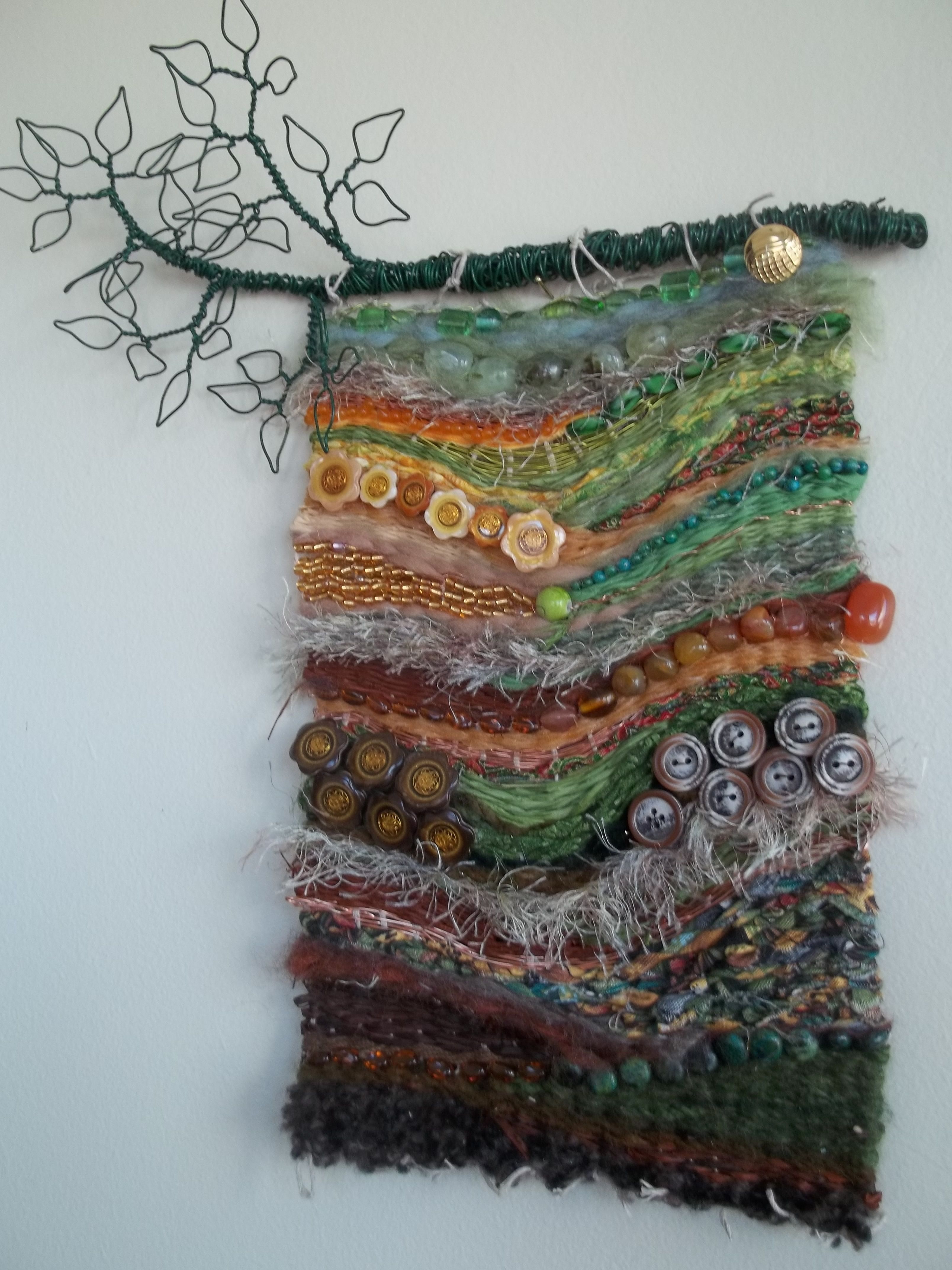 Fiber Art, Wire Wrapping And Wraps With Regard To Recent Fabric Art Wall Hangings (View 15 of 15)