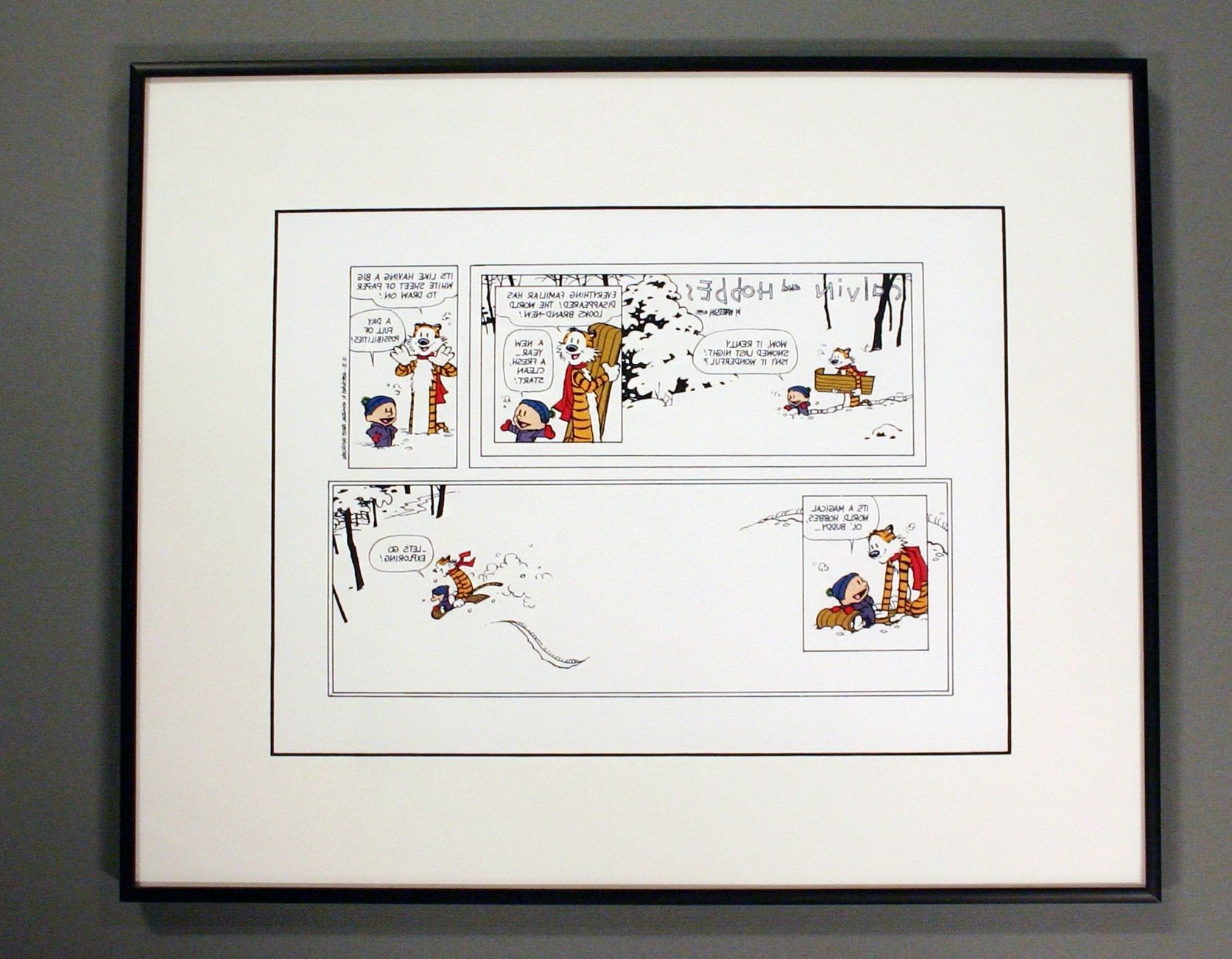 Framed Comic Art Prints Within Popular Comic Art – Calvin And Hobbes (View 1 of 15)