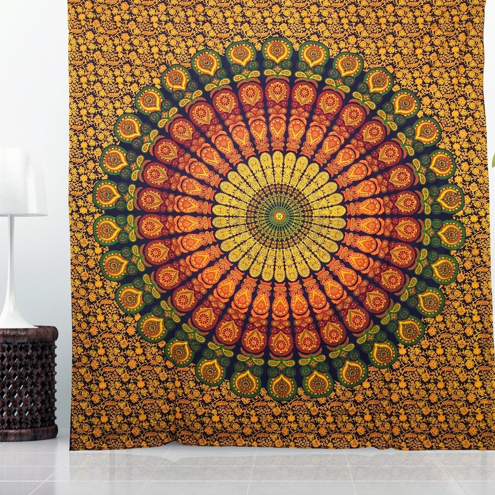 Hippie Tapestries, Mandala Tapestries, Queen Boho Tapestries, Wall With Regard To Most Current Indian Fabric Wall Art (View 8 of 15)