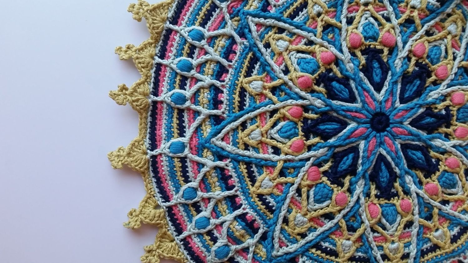 Lylah ~ Overlay Crochet Mandala Pattern, Crocheted Home Decor Within Popular Hanging Textile Wall Art (View 6 of 15)