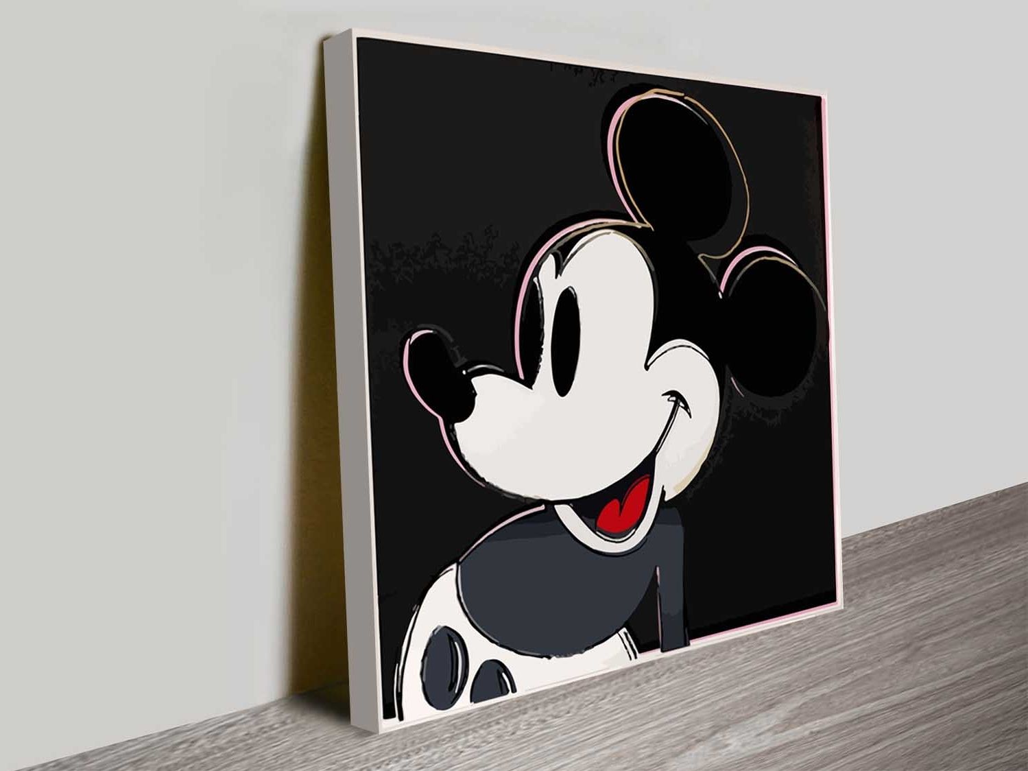 Mickey Mouseandy Warhol Iconic Pop Art Wall Canvas Pertaining To Current Mickey Mouse Canvas Wall Art (View 3 of 15)