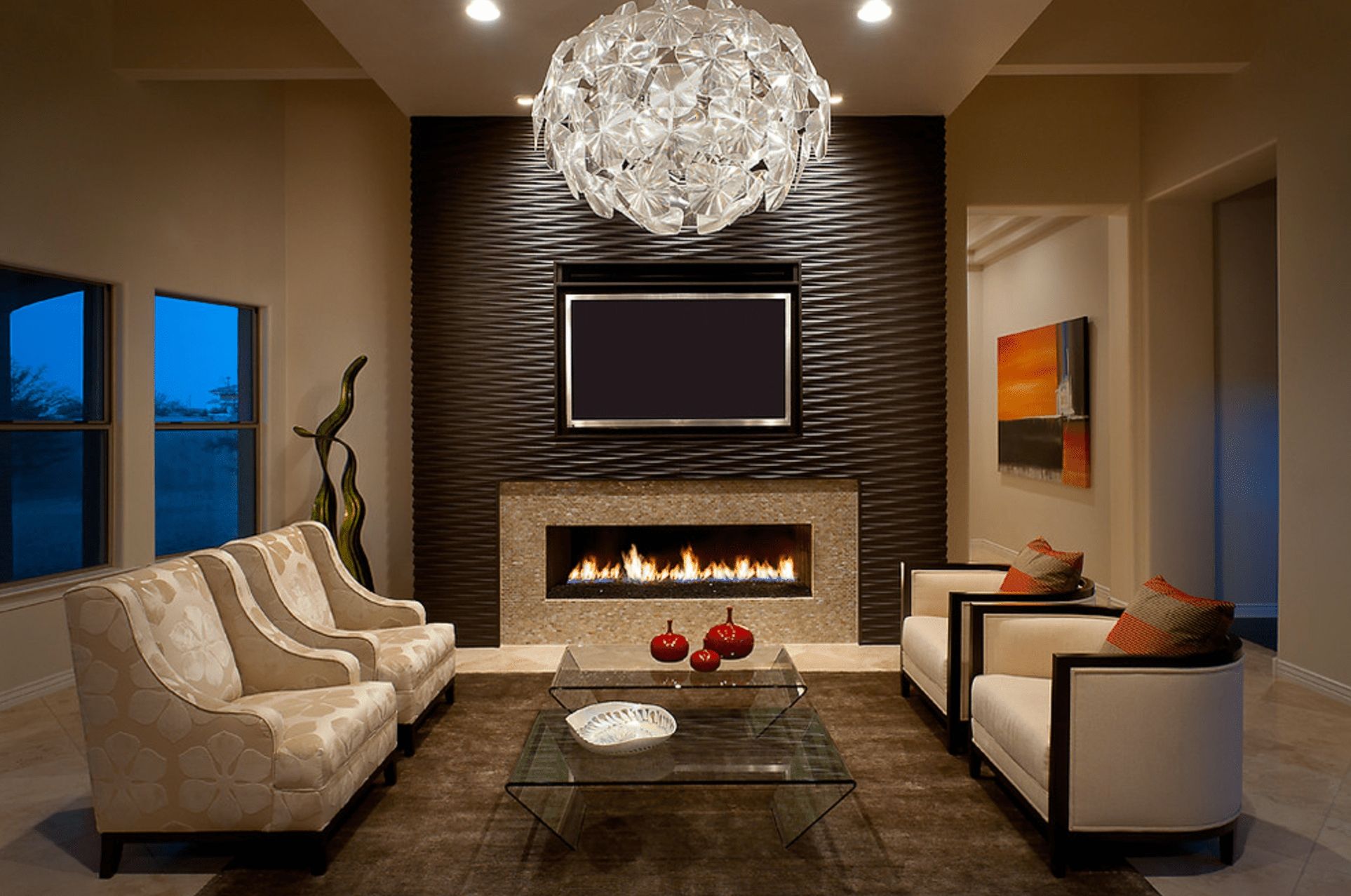 Most Popular 16 Living Rooms With Accent Walls In Wallpaper Living Room Wall Accents (View 4 of 15)